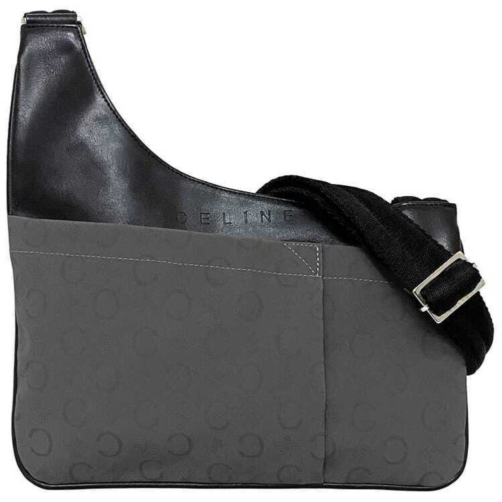 Celine Shoulder Bag Gray Black Macadam Vinyl Crossbody All over Exterior